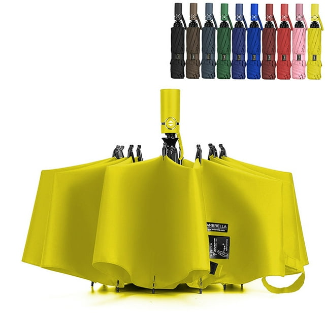 LANBRELLA Umbrella Windproof Travel Umbrella Compact Folding Reverse Umbrella