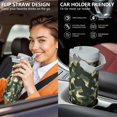 thumbnail image 2 of Camouflage 30oz Handheld Travel Tumbler with Handle – Double Wall Stainless Steel Insulated Cup, Flip Straw Lid, Leak-Proof & BPA-Free for Hot and Cold Drinks – Durable Coffee & Juice Mug White, 2 of 6