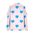 thumbnail image 4 of WTXUE Oversized Sweatshirt for Women Heart Printed Long Sleeve Tops with Bowknot Casual Crew Neck Pullover Fall Winter Sports Leisure Loose Valentine Blouses Lp3 Xl, 4 of 5