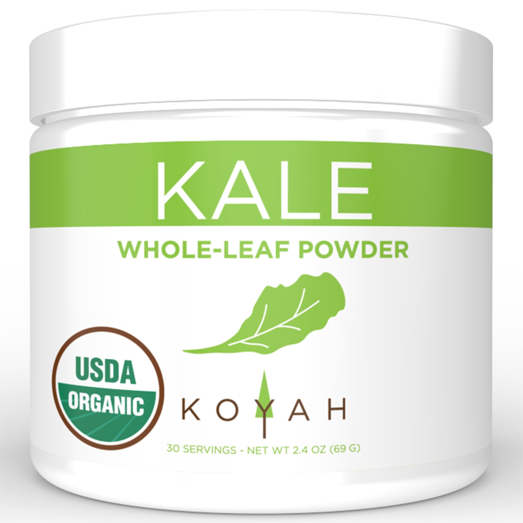 KALE Organic USA Grown Kale Powder (Equivalent to 30 Cups Fresh): Freeze-dried, Whole-Leaf Powder