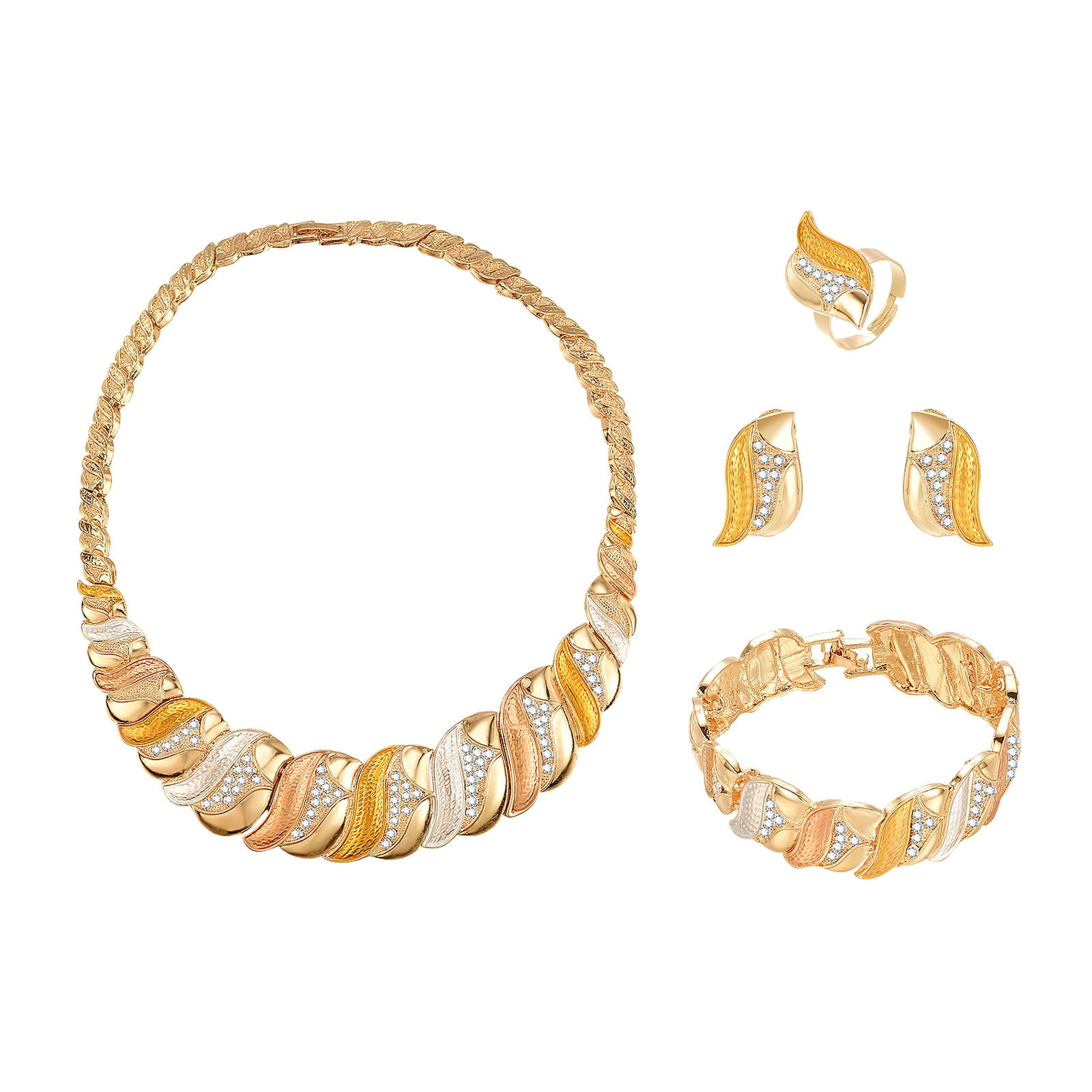 Ensembles De Bijoux De Mariée En Biscuits Pour Femmes, Collier Tour De