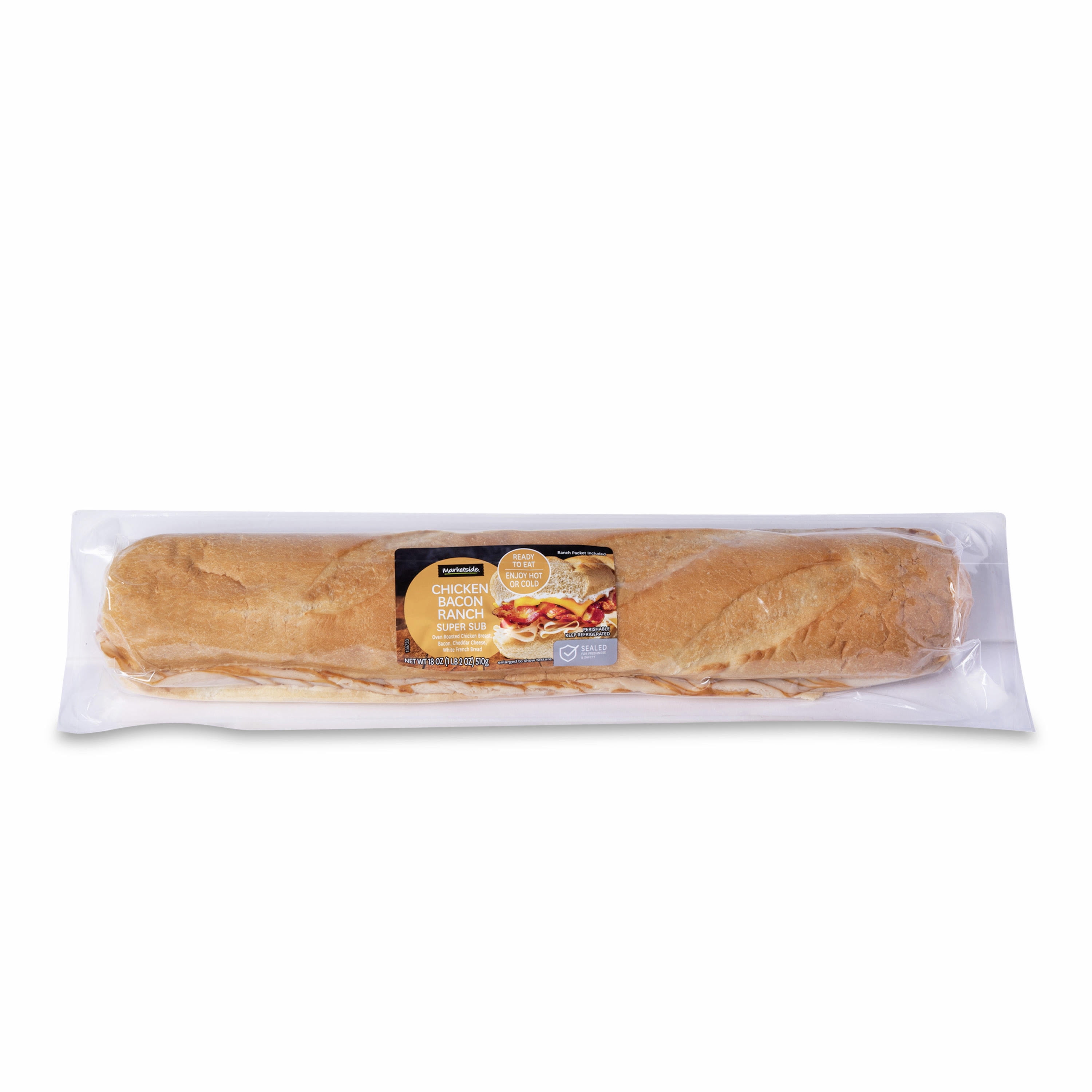 Marketside Chicken Bacon Ranch Sub Sandwich, Super - Walmart.com