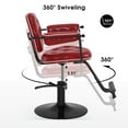 thumbnail image 6 of BarberPub Hydraulic Salon Chair, Swivel Barber Chair, Faux Leather, 6 of 9