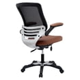 thumbnail image 4 of Modway Chaise de Bureau en Vinyle Edge, Réglable de 17,5 à 21 Pouces de Hauteur, Beige, 4 of 11