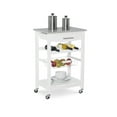 thumbnail image 4 of Linon Roger Kitchen Island Granite Top, with Castors, Multiple Colors, 4 of 8