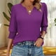thumbnail image 2 of Camisas para adolescentes,Blusa informal de manga larga para mujer, puños fruncidos de poliéster, túnica de moda para uso diario, sopatenor, 2 of 8