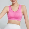thumbnail image 2 of BYHONG Women's Solid Color Fashion Proof Running Back Yoga Vest High Strength No Underwire Push Up Sports Bra ﻿Bras for Women Pink L, 2 of 6