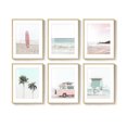 thumbnail image 1 of Decoración mural Cuspin Coastal Beach Prints, rosa menta, 11 x 14 pulgadas, 6 unidades, 1 of 8