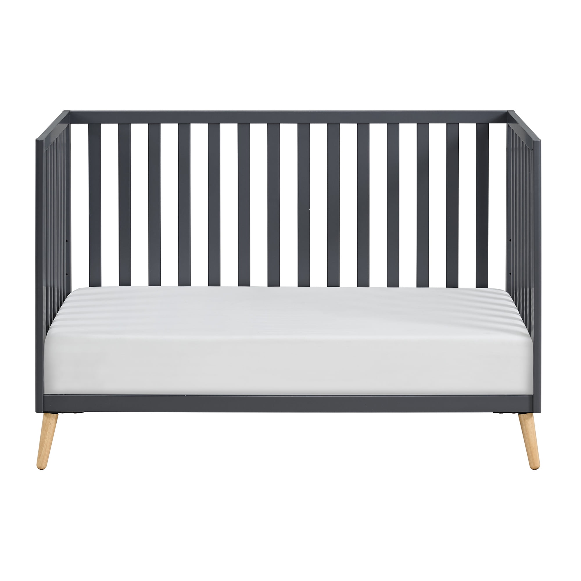 Oxford Baby Cozy Nest Convertible Island Crib Midnight Slate / Natural