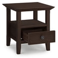 thumbnail image 2 of Table d'Appoint Traditionnelle Carrée en Bois Massif Amherst de 19 Pouces de Large en Brun Rustique, 2 of 8