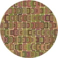 thumbnail image 1 of Ahgly Company Indoor Round Patterned Brown Red Area Rugs, 4' Round, 1 of 6