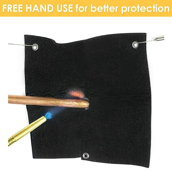 2 x flame-retardant heat insulation pads-Black