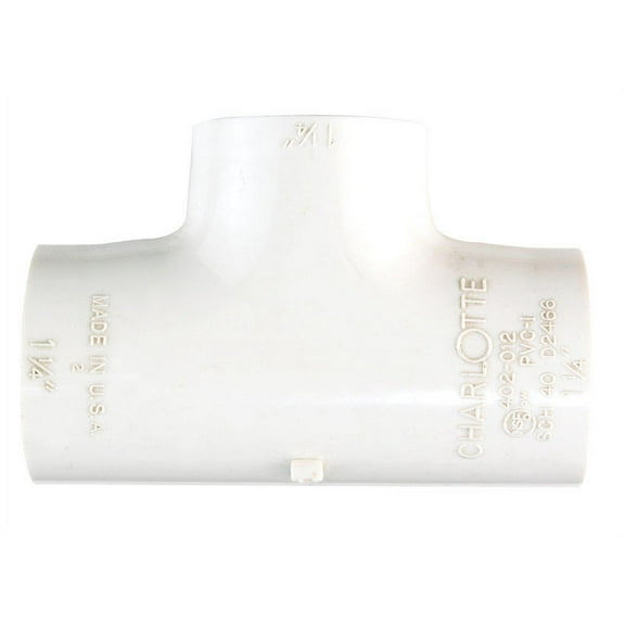 Charlotte Pipe & Foundry PVC24011200 1.25 in. SST PVC Tee