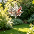 thumbnail image 4 of Fall Window Suncatcher, Stained Glass Style Acrylic Maple Leaf Hanging Ornament, Harvest Seasonal Wall, Porch & Balcony Home Decor, 4 of 7
