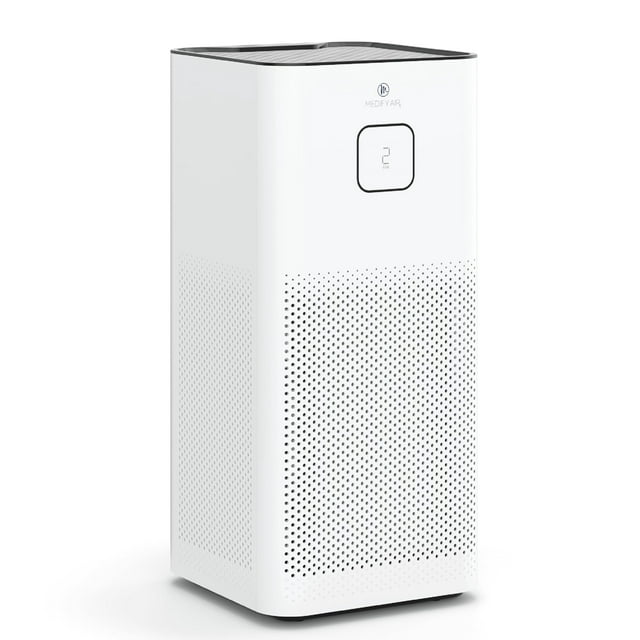 Medify MA-50 Air Purifier with H13 True HEPA Filter 1100 sq ft Coverage for Allergens, Wildfire Smoke, Dust, Odors, Pollen, Pet Dander Quiet 99.9% Removal to 0.1 Microns White, 1-Pack