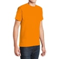 thumbnail image 6 of Hanes High Visibility Safety T-Shirt for Men - GR52, Short Sleeve Crewneck Hi Vis Orange and Green Tee, XL, Pack 2, 6 of 6