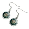 thumbnail image 2 of Fierce Snarling Tribal Tiger Oni  Novelty Dangling Drop Charm Earrings, 2 of 4
