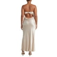 thumbnail image 3 of Jxzom Women's Off Shoulder Satin Tube Top Maxi Dresses Sexy Wedding Guest Party Cocktail Evening Formal Dress, 3 of 6