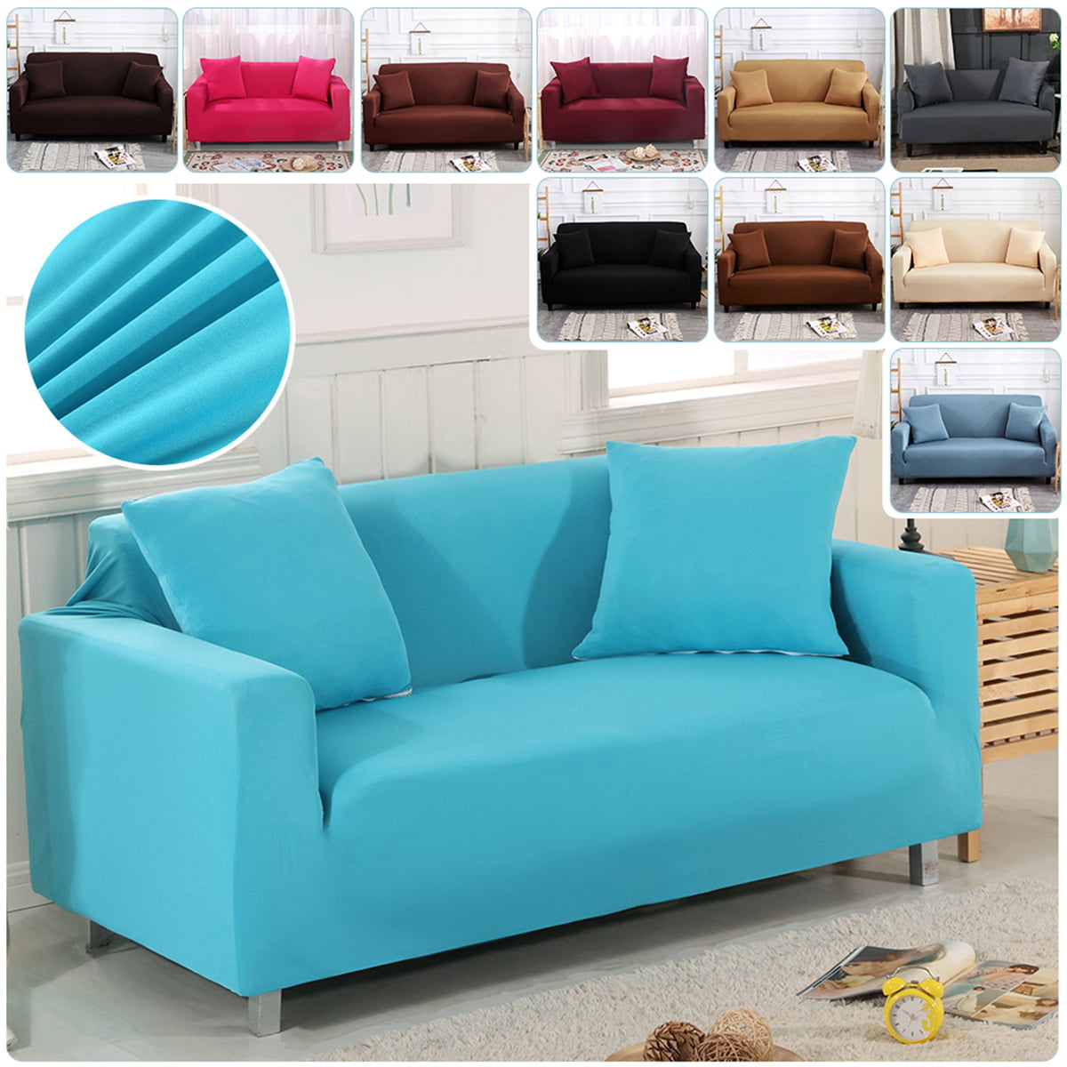 Details about   Sofa Cover Stretch Non-slip Living Room Chair L-shaped All-inclusive Armrest 
