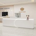 thumbnail image 3 of Cabinet Luxury Reception Desk Front Checkout Podium Information Outdoor Reception Desk Simple Escritorios De Oficina Furniture My Lux Decor Round, 3 of 7