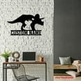 thumbnail image 4 of Craftnamesign Custom Mom Baby Triceratops Dinosaur Metal Wall Art, Dinosaur Lover Name Sign, 4 of 5