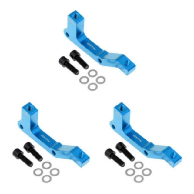 Ruiboury Bicycle Bike Disc Brake Mount Adaptor Caliper for PM IS to Blue Rear 3Set