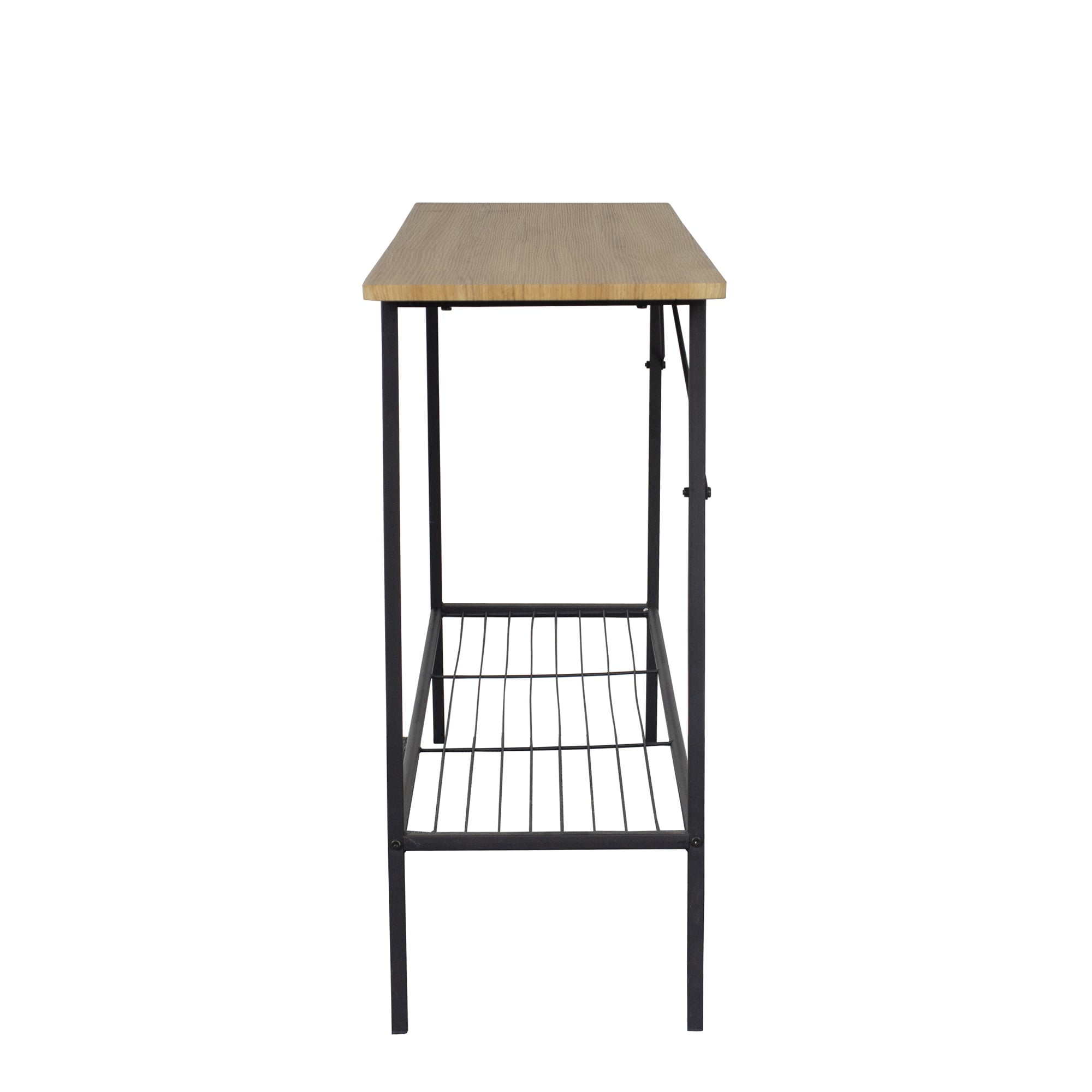 Wooden Console Sofa Table, Entryway Table with 2-Tier Storage Shelves for Living Room, Bedroom