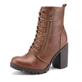 thumbnail image 1 of Bota DREAM PAIRS Silverado de Combate con Tacón Grueso en Color Tan Talla 11, 1 of 6
