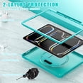 thumbnail image 2 of Dteck Case for iPad Pro 13 inch M4 2024,Military Grade Shockproof Silicone Cover 360° Rotatable Stand- Shoulder Strap- Handle- Pencil Holder,Blue, 2 of 7
