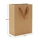 thumbnail image 2 of Kraft Paper Bags, 20Pcs 10.9 inch x 3.9 inch x 7.9 inch Brown Kraft Paper Shopping Bags With Soft C^ccgv2, 2 of 5