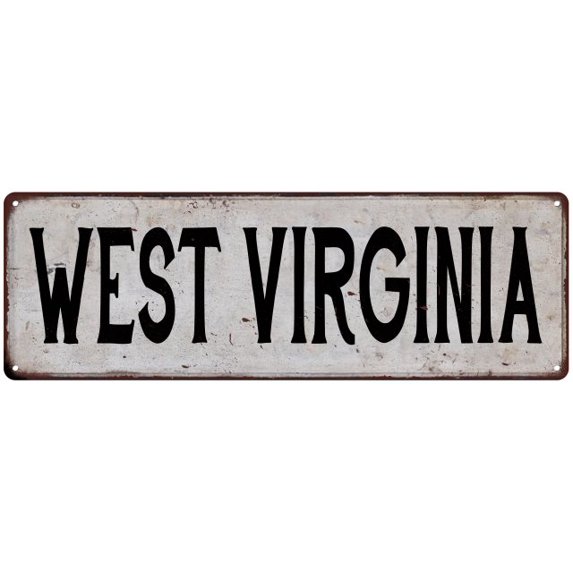 WEST VIRGINIA Vintage Look Rustic Metal 6x18 Sign City State 206180041361