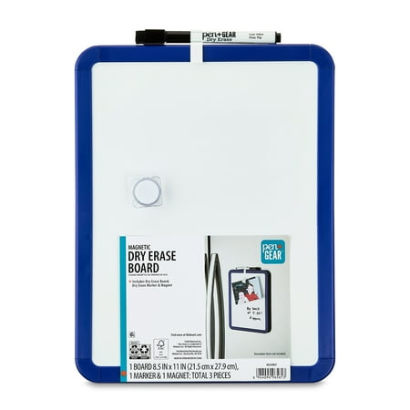 Pen+Gear Magnetic Dry Erase Whiteboard, 8.5" x 11", Really Royal, for School & Office