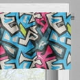 thumbnail image 3 of Ambesonne Grunge Valance Pack of 2, Street Art Graffiti Funk, 54"X12", Multicolor, 3 of 5