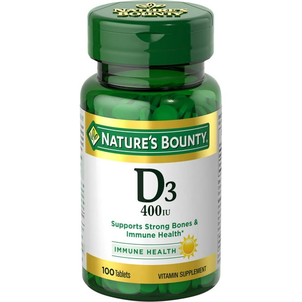 Nature's Bounty® Vitamin D3 10 mcg (400 IU), 100 Tablets