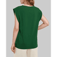 thumbnail image 4 of Camiseta Sin Mangas Informal de Verano para Mujer, Color Verde Oscuro, Talla XXL, 4 of 5