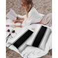 thumbnail image 5 of Waterproof Outdoor Throw Pillows with Inserts 12"x20" Set of 2, Black Solid Color Texture Soft Decorative Pillowcases for Couch Bedroom, Simple Black Stripes Pillow Covers for Sofa Living Room, 5 of 8