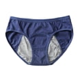 thumbnail image 2 of opolski Women Menstrual Panties Low Waist Anti-leak Soft Breathable Anti-septic Solid Color Elastic Moisture-wicking Lady Briefs Period Underpants, 2 of 8