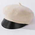 thumbnail image 6 of CoCopeaunts Newsboy Hats for Women Fashion Winter Hat Leather Brim Beret Hat Vintage Casual Newsboy Cap Retro Berets, 6 of 7