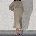 thumbnail image 1 of Gspmoly Robes d'Été pour Femmes, Robe Satinée Haut de Gamme à Manches Longues et Coupe Ample pour Femmes, Robe de Soirée Élégante et Élégante pour Femmes, Robes de Soirée pour Femmes en Liquidation, 1 of 8