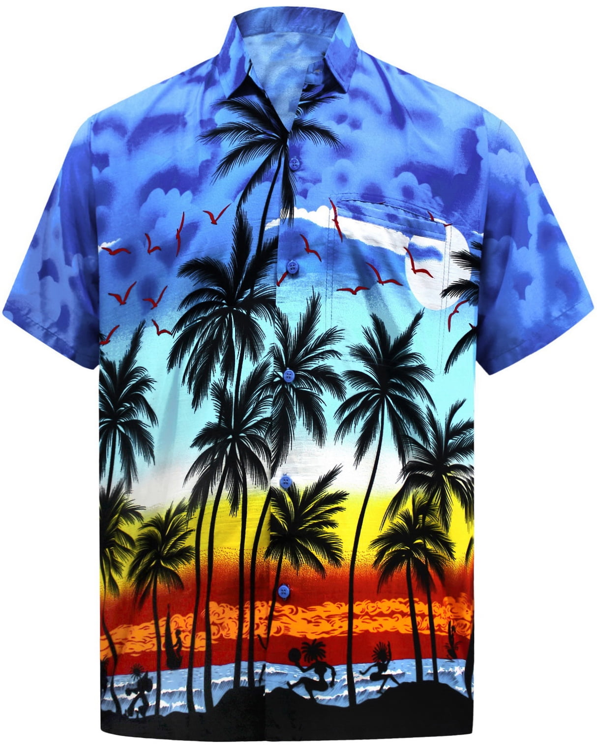 Hawaiian Shirt Mens Beach Aloha Camp Party Casual Holiday Short Sleeve ...