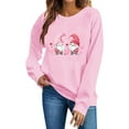 thumbnail image 4 of Uootdi Love Heart Print Graphic Sweatshirts for Women Crewneck Holiday Pullover Tops Funny Casual Loose Spring Tops Festival Shirts Gift, 4 of 6