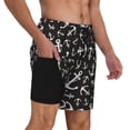 thumbnail image 2 of Balery Anchor Bañador para hombre, shorts de playa de secado rápido con entrepierna y forro de compresión-X-Large, 2 of 6