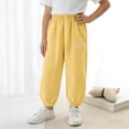 thumbnail image 2 of Bovxnpu Girls Casual Joggers Lightweight Pants High Waisted Solid Loose Casual Jogger Pants Kids Pants, 2 of 8