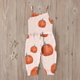 thumbnail image 4 of Toddler Baby Girls Jumpsuits Halloween Costume Cute Printing Strappy Infant Casual Loose Sleeveless Romper Pants with Pockets Orange qILAKOG 1-2 Years, 4 of 6