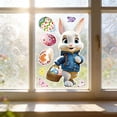 thumbnail image 5 of 9pcs Easter Window Clings Eggs Rabbit Window Cling Reusable Static Window Cling Sticker Colorful Window Decals Home School Room Indoor Outdoor Party Decorations Supplies, 5 of 8
