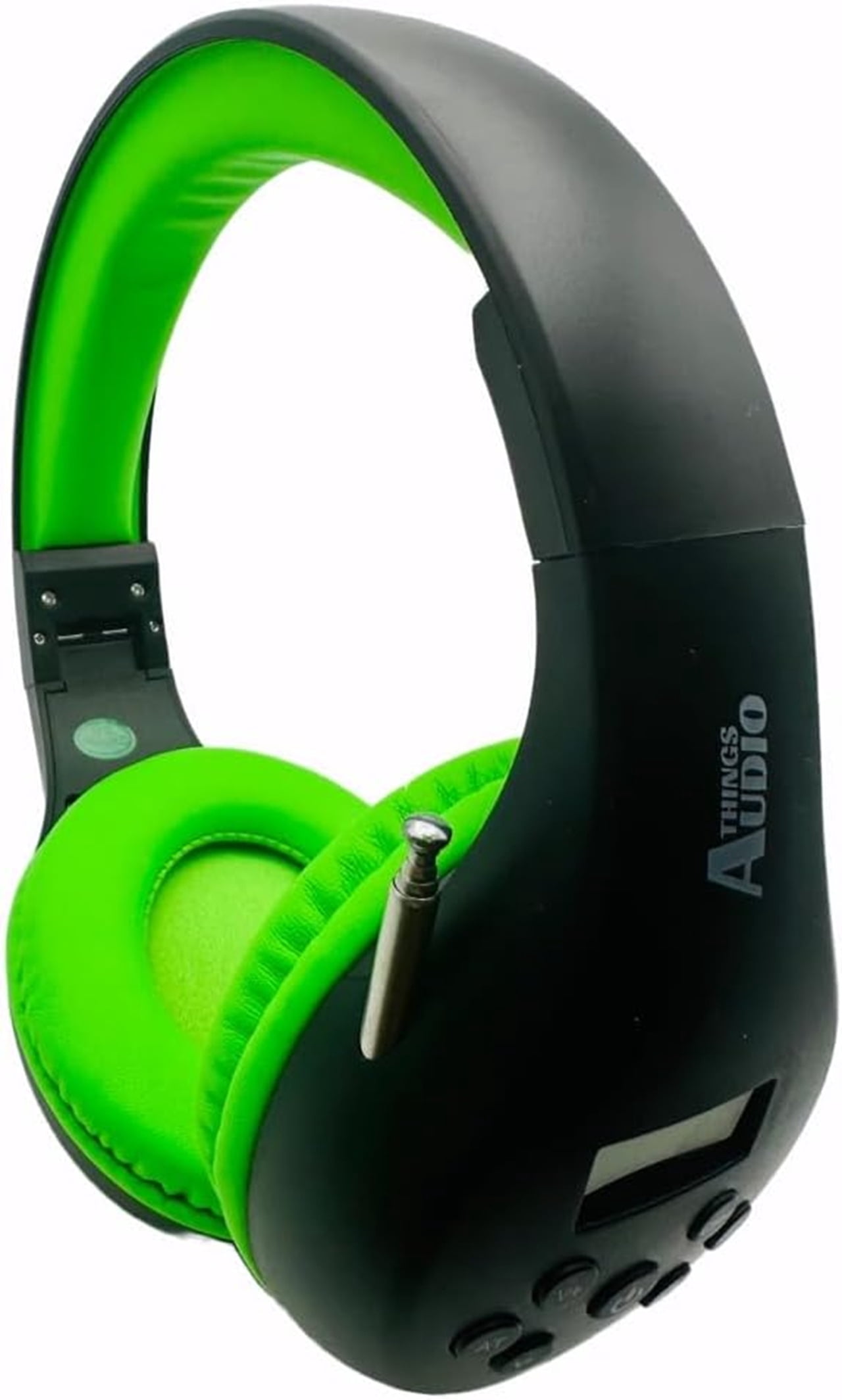 FM Radio Headphones , Great Reception, Sound Quality, Light Weight, Walking, Ease of Use, Jogging, Relaxing, School, Talk Radio, Require 2AA Batteries (Not Included) Black & Lime Green