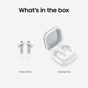 Samsung Galaxy Buds4 Bluetooth Headphones and Charging Case, White