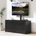 thumbnail image 4 of AKDSteel Meuble Télé avec Support à Hauteur Réglable pour Téléviseurs de 32–80 Po, Console Multimédia en Bois avec 4 Tiroirs de Rangement pour Salon, 4 of 8