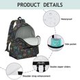thumbnail image 4 of Mushroom and Dots Black Pattern Cute School Backpack with Padded Back and Adjustable Shoulder Straps 13.4"x11"x4.7", 4 of 5