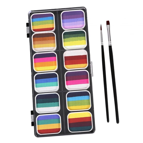 ZheElen Face Body Paint Kit 12 Water based Paints [Water Based Face for Festival Performances Washable